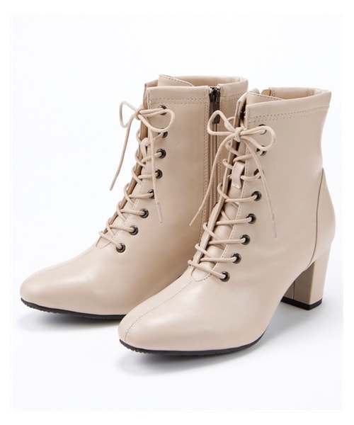 nissen（ニッセン）の「【ゆったり幅広】ストレッチレースアップショートブーツ（低反発中敷）（ワイズ４Ｅ）（ブーツ・メンズ・黒/ダークブラウン/アイボリー・M=23.0~23.5cm/4E/L=24.0~24.5cm/4E/LL=25.0~25.5cm/4E/3L=26.0~26.5cm/4E）」の8枚目の写真