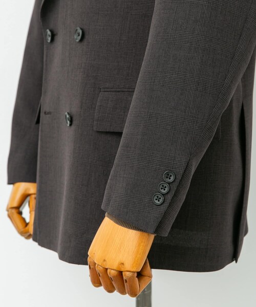 URBAN RESEARCH DOORS(アーバンリサーチドアーズ)の「LIFE STYLE TAILOR ウーリーノグレンチェックダブルジャケット(テーラードジャケット・メンズ・BROWN-CH・S/M/L/XL)」の7枚目の写真