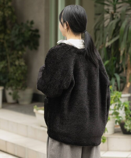 EKAL（エカル）の「OCTAカーディガンジャケット（カーディガン/ボレロ・レディース・ブラック/グレー・One）」の8枚目の写真