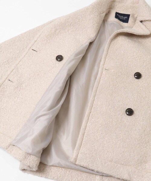 URBAN RESEARCH Sonny Label（アーバンリサーチサニーレーベル）の「ウールライクカーリーシャギーコクーンコート（テーラードジャケット・レディース・エクリュ/グレー/チャコール・FREE）」の14枚目の写真