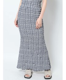 merry jenny | ruffle checkロングスカート【セットアップ着用可能】(スカート)