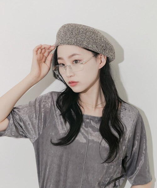 SMELLY（スメリー）の「ミックスパターンベレー（ハンチング/ベレー帽・レディース・BLK/BLU/BRN・-）」の15枚目の写真