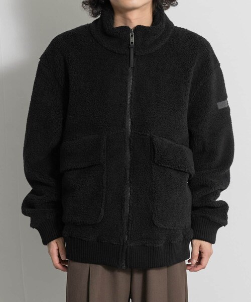 THE GOODLAND MARKET（ザグッドランドマーケット）の「AIGLE　ジップアップ シェルパフリース（ブルゾン・レディース・NOIR/OSIER・S/L）」の13枚目の写真