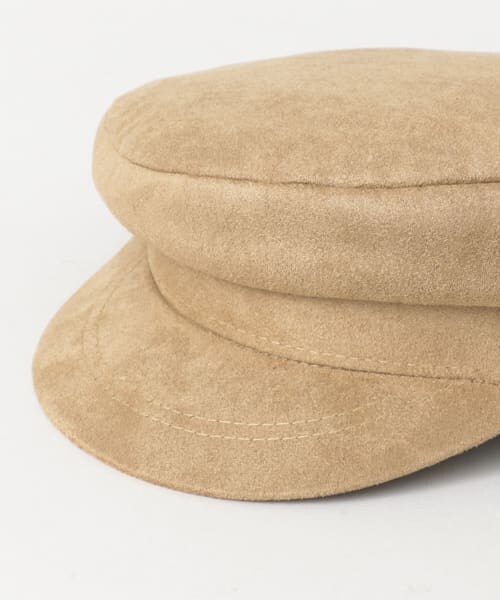 URBAN RESEARCH Sonny Label（アーバンリサーチサニーレーベル）の「スェードマリンキャップ∴（キャスケット・レディース・ブラック/キャメル・one）」の7枚目の写真