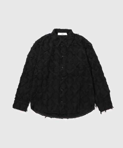 ADAM ET ROPE'（アダムエロペ）の「【Sefr/セファ】WES SHIRT FRINGE（シャツ/ブラウス・メンズ・ブラック・M/S）」の3枚目の写真