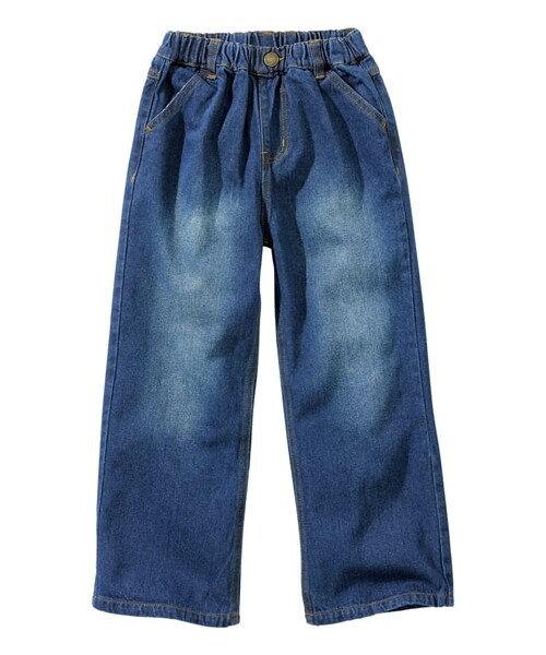 nissen（ニッセン）の「綿１００％デニムワイドパンツ（男の子　女の子　子供服・ジュニア服）（パンツ・キッズ・ブリーチ/ネイビー・100/110/120/130/140/150/160）」の13枚目の写真