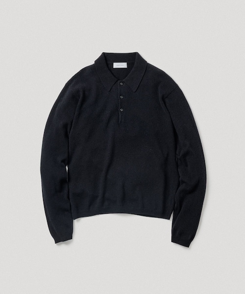 ADAM ET ROPE'（アダムエロペ）の「12GG カシミヤ ニット ポロシャツ（ポロシャツ・メンズ・ブラック/チャコール/ピンク系・L/M）」の2枚目の写真