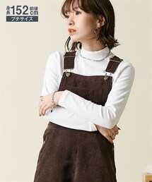 nissen | 小さいサイズ　フライスハイネック長袖カットソー　低身長さん・小柄女性(Tシャツ/カットソー)