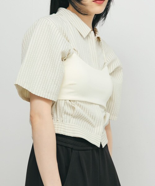 KBF（ケイビーエフ）の「シャーリングブラトップ（ブラジャー・レディース・IVORY/BLACK・one）」の5枚目の写真