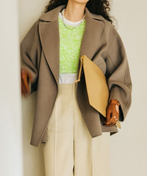 ROPE'(ロペ)の「【forte_forte(フォルテ フォルテ)】SHORT KNIT VEST|ニットベスト(ベスト・レディース・ライトグリーン・F)」の3枚目の写真