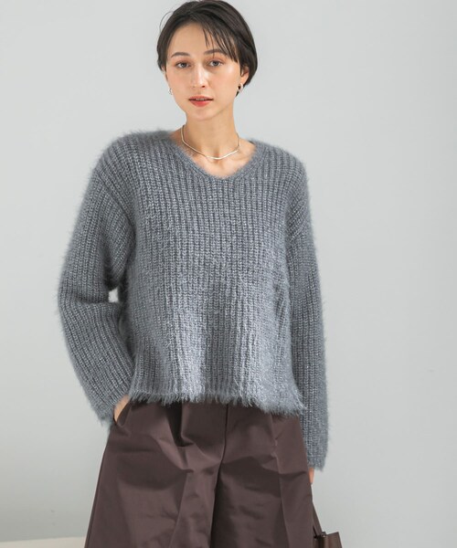 URBAN RESEARCH ROSSO（アーバンリサーチロッソ）の「シャギーVネックニット（ニット/セーター・レディース・WHITE/SAX/GRAY・Free）」の18枚目の写真
