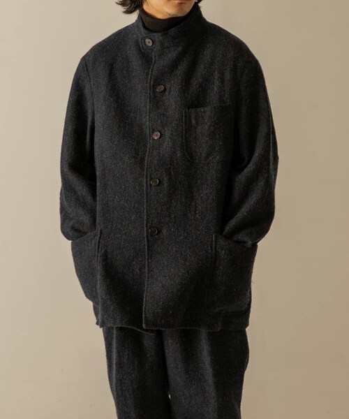 URBAN RESEARCH（アーバンリサーチ）の「A PRESSE　Tweed Hunting Jacket（テーラードジャケット・メンズ・BROWN/NAVY・2/3）」の14枚目の写真