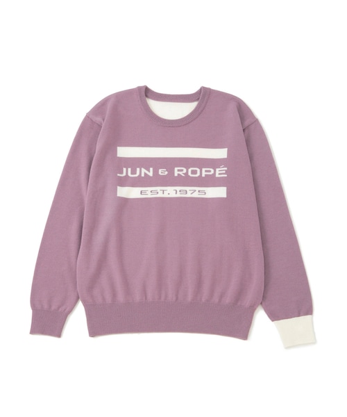 ROPE'（ロペ）の「【J'aDoRe・店舗限定】ロゴインターシャ長袖ニット（ニット/セーター・レディース・ホワイト/グリーン/ラベンダー・L/M/S/XL）」の22枚目の写真