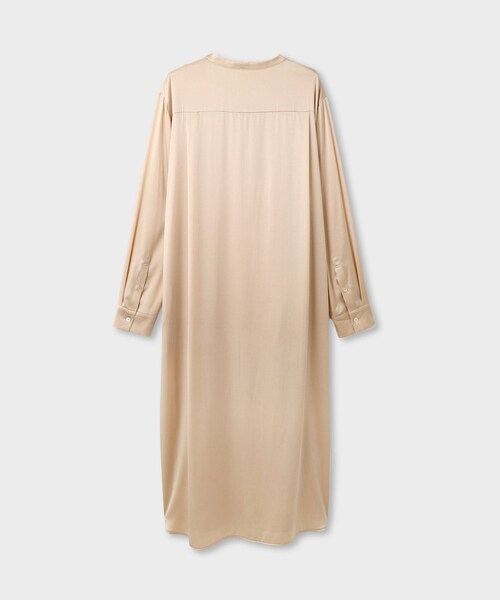 ROPE'(ロペ)の「GWIL SILK SATIN ONE PIECE|シルクサテンストレッチワンピース(シャツワンピース・レディース・ホワイト/ベージュ・F)」の19枚目の写真