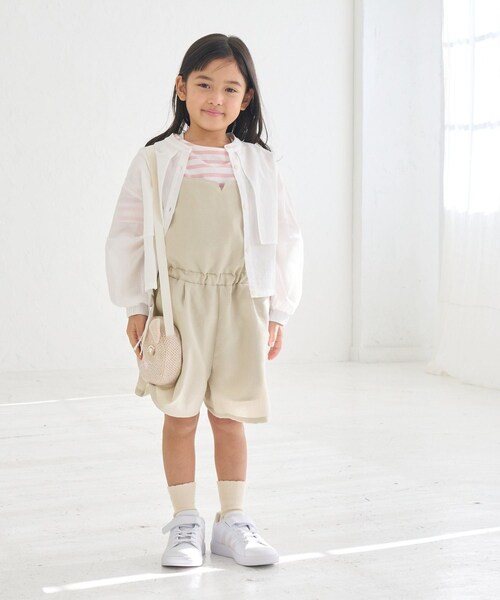 ROPE' PICNIC（ロペピクニック）の「【KIDS/キッズ】【接触冷感・通気性】お着軽シャツシリーズ/綿ボイルシャツ/リンクコーデ（Tシャツ/カットソー・キッズ・オフホワイト/ピンク・L/M/S）」の16枚目の写真