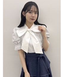 dazzlin | ペプラムタックボウタイブラウス(シャツ/ブラウス)