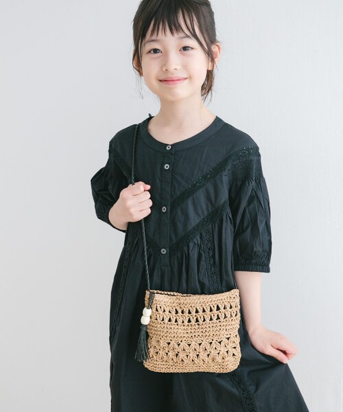 URBAN RESEARCH DOORS（アーバンリサーチドアーズ）の「ペーパー編みポシェット(KIDS)（その他・キッズ・BEIGE・one）」の3枚目の写真