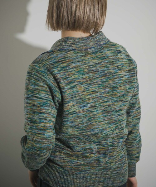 THE GOODLAND MARKET（ザグッドランドマーケット）の「COOHEM　ONI KASURI WOOL KNIT PULLOVER（ニット/セーター・レディース・04BLUE/02RED・Free）」の8枚目の写真