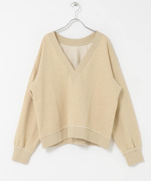 KBF（ケイビーエフ）の「2WAYルーズスウェット（Tシャツ/カットソー・レディース・BEIGE/LATTE/CHARCOAL・One）」の22枚目の写真