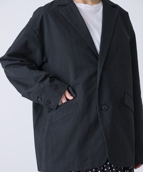 かぐれ(カグレ)の「Tailored jacket w/lining(テーラードジャケット・レディース・BEIGE/BLACK・FREE)」の13枚目の写真