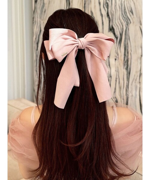 RESEXXY（リゼクシー）の「ボリュームリボンバレッタ（バレッタ/ヘアクリップ・レディース・ホワイト/ブラック/ピンク・F）」の9枚目の写真