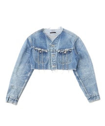 【QUIITO】REMAKE N COLLAR DENIM JK