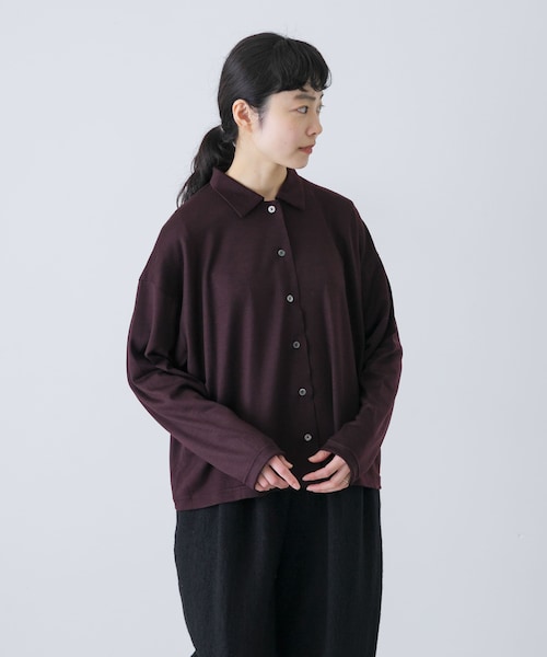 かぐれ（カグレ）の「ウォッシャブルウールカットシャツ（シャツ/ブラウス・レディース・AMBER/BROWN/INK BLACK・Free）」の16枚目の写真