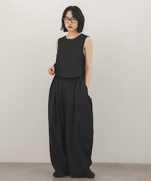 KBF | ミニマルトップスSETワイドパンツ(セットアップ)