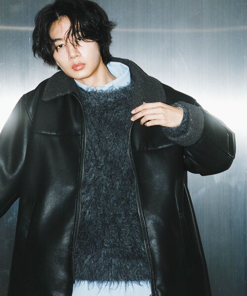 SENSE OF PLACE by URBAN RESEARCH（センスオブプレイスバイアーバンリサーチ）の「アソートボアブルゾン（ブルゾン・メンズ・BLK×CHA/BLK×BLK/GRY×KHK・M/L）」の19枚目の写真