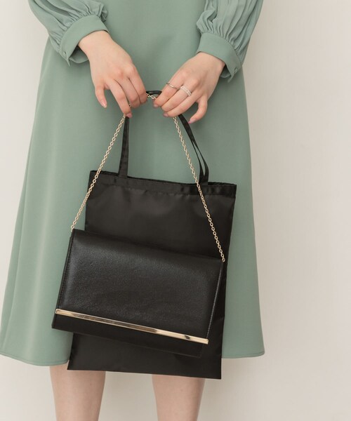 RODE SKO（ロデスコ）の「サブバッグ付3WAYパーティクラッチ（クラッチバッグ・レディース・BLACK/GOLD/SILVER・one）」の8枚目の写真