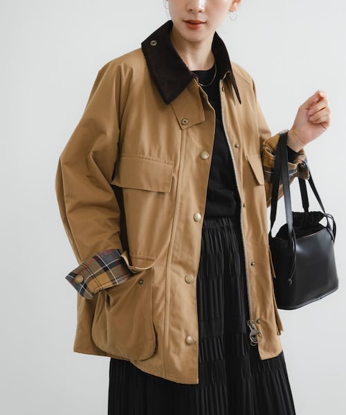 URBAN RESEARCH(アーバンリサーチ)の「『別注』Barbour / URBAN RESEARCH BEDALE(テーラードジャケット・レディース・black/beige・FREE)」の20枚目の写真