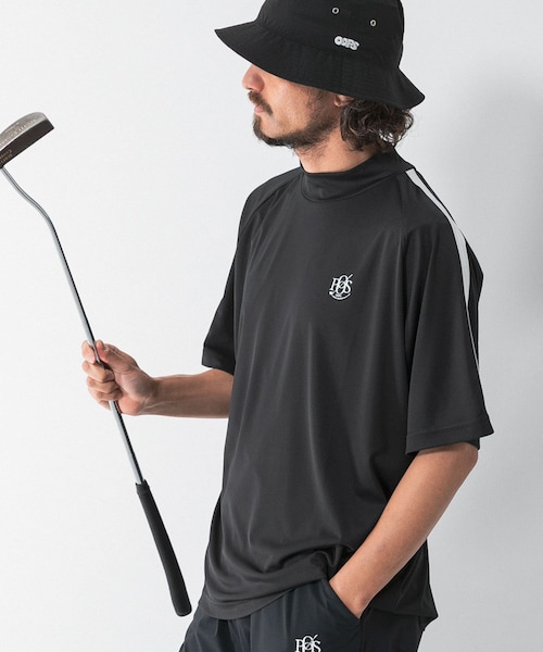 URBAN RESEARCH Sonny Label（アーバンリサーチサニーレーベル）の「OOPS　吸水速乾ラインモックネックTシャツ（Tシャツ/カットソー・メンズ・OFF/BLACK/DARK NAVY・M/L/XL）」の2枚目の写真