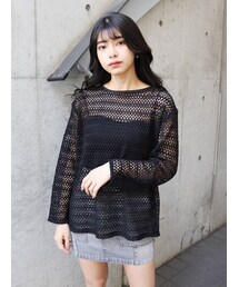 MURUA | オーバーメッシュトップス(Tシャツ/カットソー)