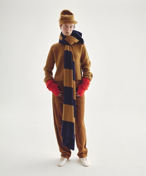 ADAM ET ROPE'(アダムエロペ)の「【J'aDoRe・店舗限定】【Y YO_cashmere(イーヨ カシミヤ)】DAIANA hat(ニットキャップ/ビーニー・レディース・ダークブラウン系/ピンク・F)」の20枚目の写真