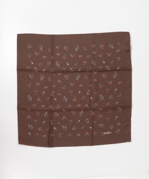 かぐれ（カグレ）の「AENEIS　FLORAL DUST SILK SCARF（バンダナ/スカーフ・レディース・SABBIA/SEPIA・0）」の4枚目の写真