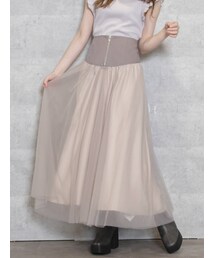 dazzlin | ツイルコルセットチュールスカート(スカート)