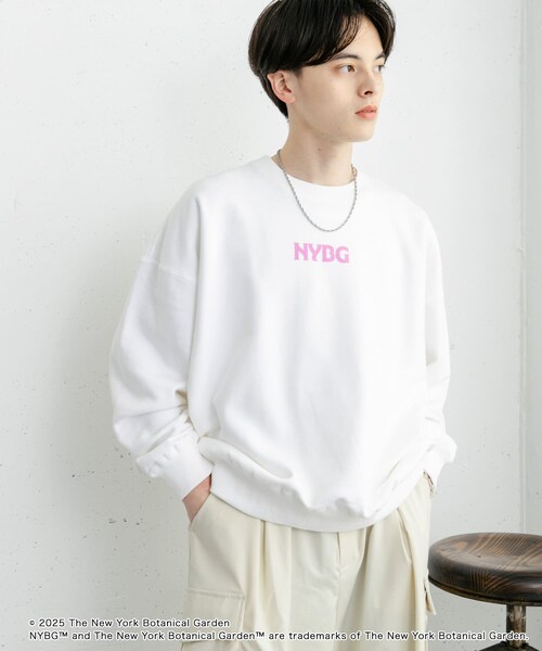 SENSE OF PLACE by URBAN RESEARCH(センスオブプレイスバイアーバンリサーチ)の「NYBG クルーネックルーズスウェットA(スウェット・メンズ・GREEN/WHITE/BLACK・M/L)」の9枚目の写真