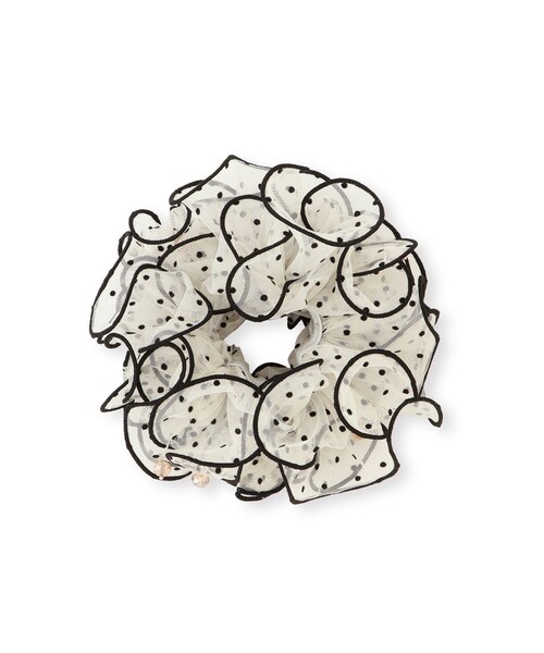 VIS（ビス）の「シアードットボリュームシュシュ（シュシュ・レディース・ブラック/ホワイト・F）」の12枚目の写真