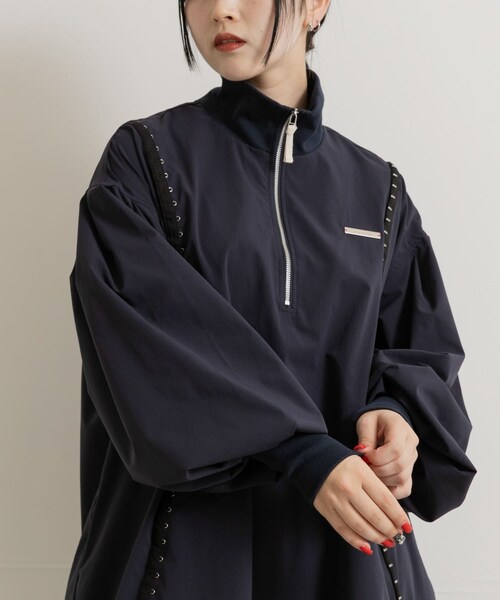 THE GOODLAND MARKET（ザグッドランドマーケット）の「cwtch　Harfzip tunic（チュニック・レディース・NAVY/L.KHAKI・FREE）」の16枚目の写真
