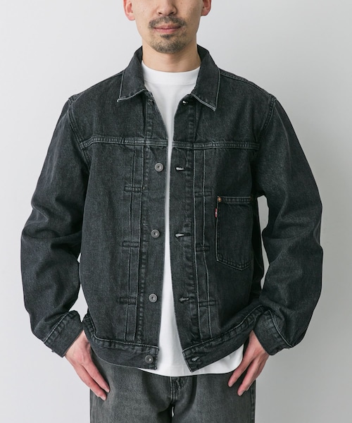 URBAN RESEARCH DOORS（アーバンリサーチドアーズ）の「LEVI’S　TYPE 1 TRUCKER（デニムジャケット・メンズ・Black/Indigo・S/M/L/XL）」の3枚目の写真