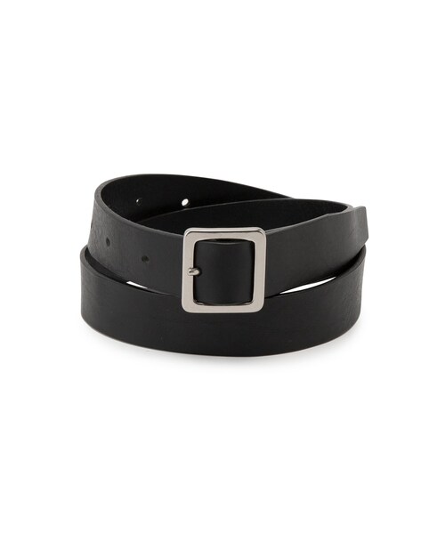 ADAM ET ROPE'（アダムエロペ）の「【サステナブル】スクエアバックルワイドベルト（ベルト・レディース・ブラック/ブラック系・F）」の10枚目の写真