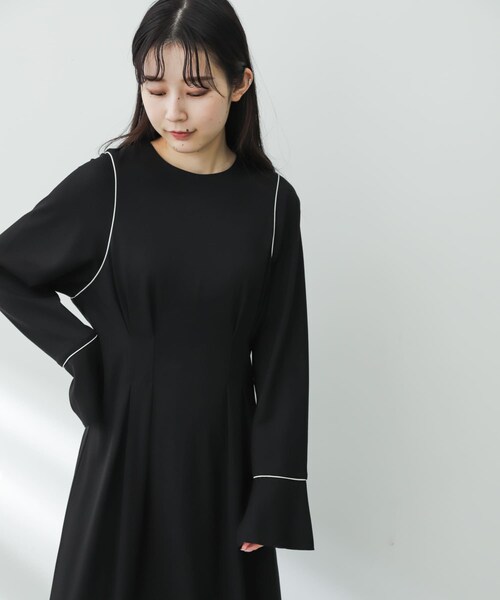 SENSE OF PLACE by URBAN RESEARCH（センスオブプレイスバイアーバンリサーチ）の「ウエストタックカットワンピース（ワンピース・レディース・BROWN/GREIGE/BLACK・one）」の9枚目の写真