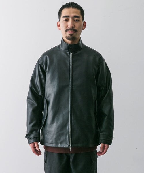 URBAN RESEARCH DOORS（アーバンリサーチドアーズ）の「FL ハリントンジャケット（ライダースジャケット・メンズ・BLACK・M/L）」の11枚目の写真