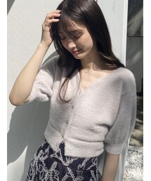 MERCURYDUO | 2WAYキーネックミニシャギーコンパクトカーディガン(カーディガン/ボレロ)