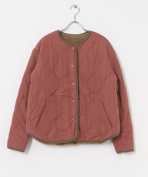 THE GOODLAND MARKET（ザグッドランドマーケット）の「AIGLE　リバーシブル シェルパフリース（ノーカラージャケット・レディース・TAUPE/CELADON・S/M/L）」の10枚目の写真