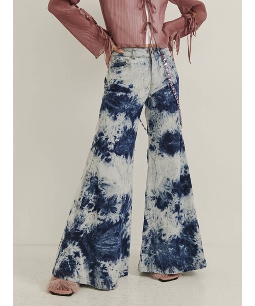 PAMEO POSE(パメオポーズ)の「Psychedelic Pants(デニムパンツ・レディース・インディゴ/ブラウン/ブラック・S/M/L)」の9枚目の写真