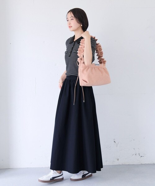 VIS（ビス）の「カットポロドッキングワンピース（ワンピース・レディース・ブラック系/キナリ系・M/S）」の22枚目の写真