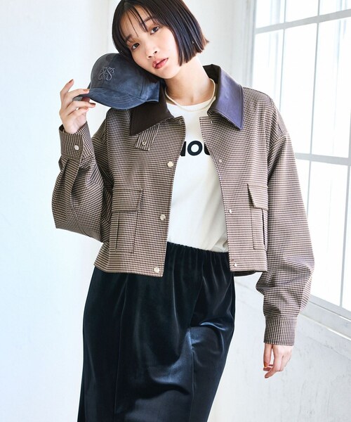 VIS（ビス）の「ショートカバーオールジャケット（カバーオール・レディース・ブラウン系/ベージュ・F）」の5枚目の写真