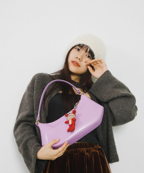 SENSE OF PLACE by URBAN RESEARCH(センスオブプレイスバイアーバンリサーチ)の「『別注』さらさ×SENSE OF PLACE シャギービーニー(ニットキャップ/ビーニー・レディース・OFF WHITE/GRAY・one)」の7枚目の写真