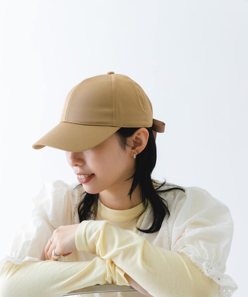 RODE SKO（ロデスコ）の「リボンキャップ（キャップ・レディース・CHARCOAL/BEIGE・FREE）」の2枚目の写真